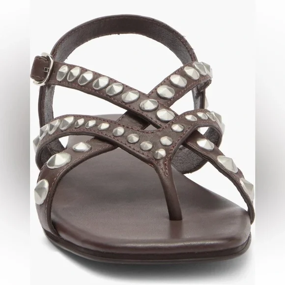 Jeffrey Campbell Anthropologie Xanthe Brown Leather Gladiator Sandals New - Picture 4 of 10